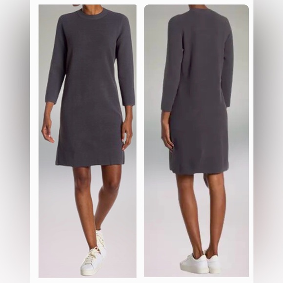NWT Club Monaco 3/4 Ribbed Grey Dress Size XS - Picture 1 of 6